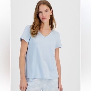 Charter Club V-Neck Short-Sleeve
Sleepwear Top Light Blue Size XS NWT